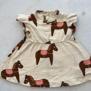 Mini Rodini Horse Print Dress size 1-4 months